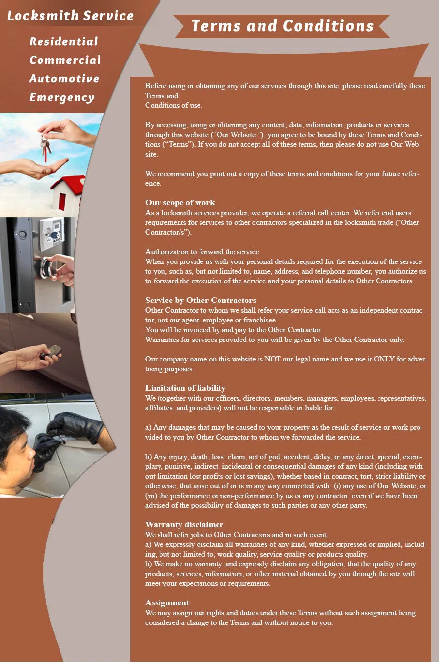 Houston Any Time Locksmith Houston, TX 281-502-1443 - terms-and-condition